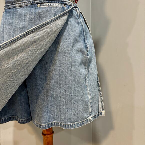 vintage Liz Claiborne light wash casual denim a-line skirt skort, size 12 - Picture 2 of 12